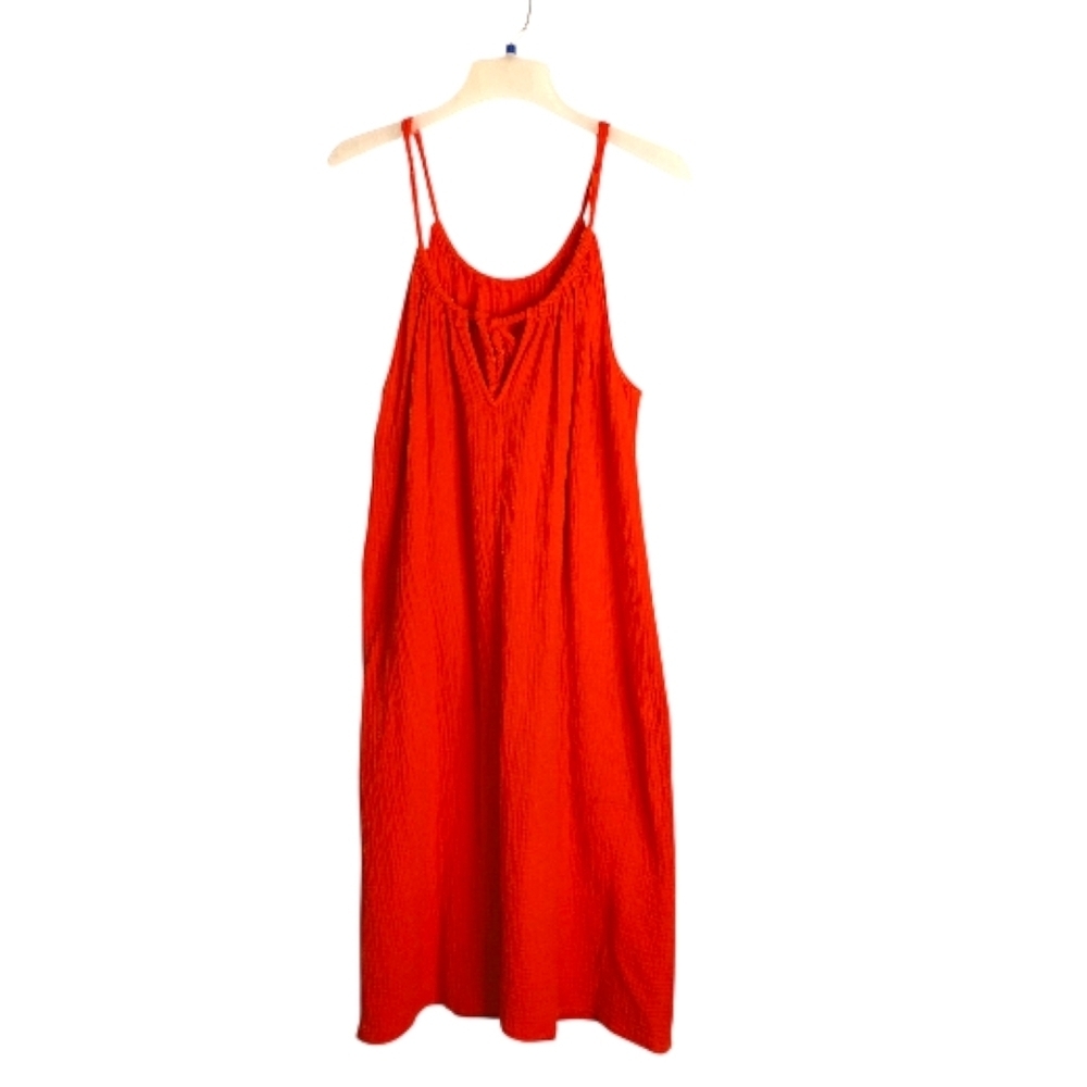 Kona Sol -Vibrant Orange Sleeveless Dress/Cover Up - Size S